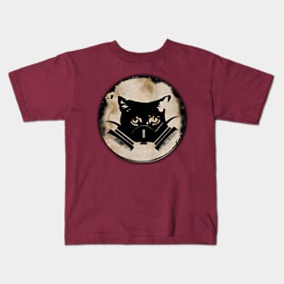 Gas Mask Cat Kids T-Shirt